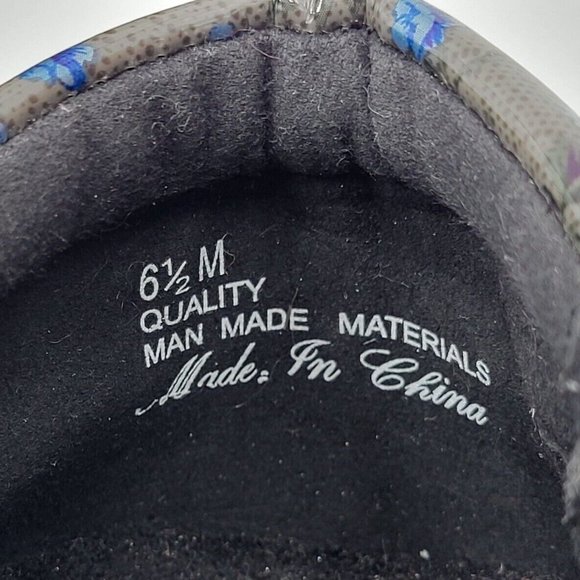 Easy Works by Easy Street Leeza Clogs Blue Purple Floral Slip Resistant Size 6.5 - Picture 9 of 12